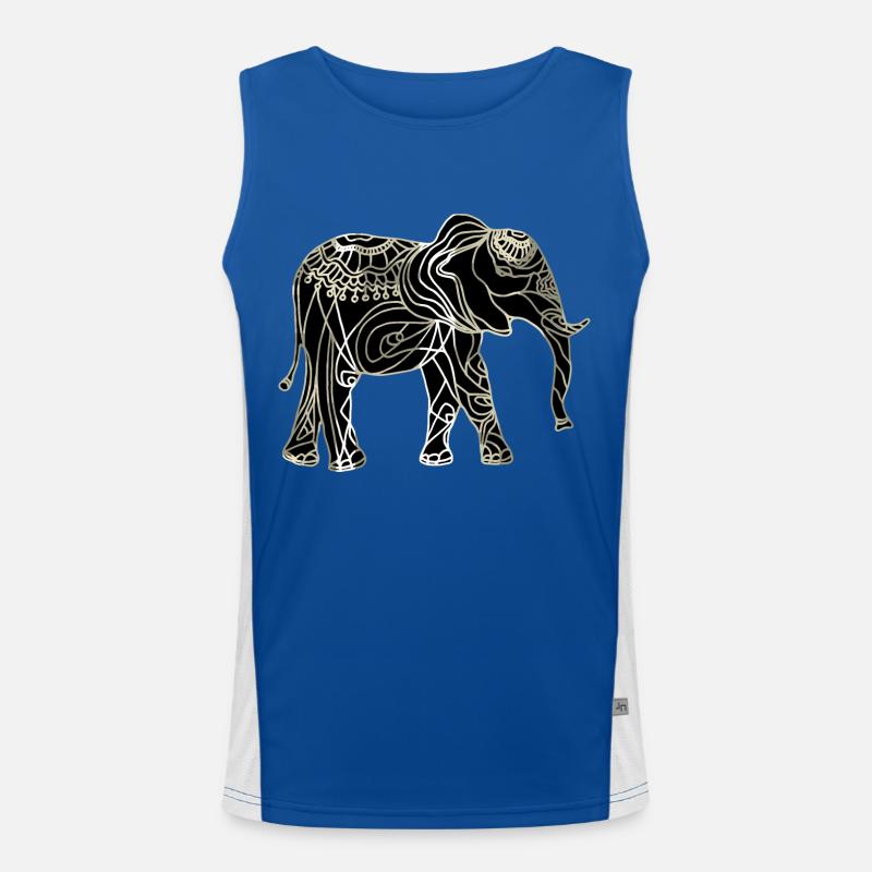 Elefant Funktionelles Kontrast-Tank Top für Männer 