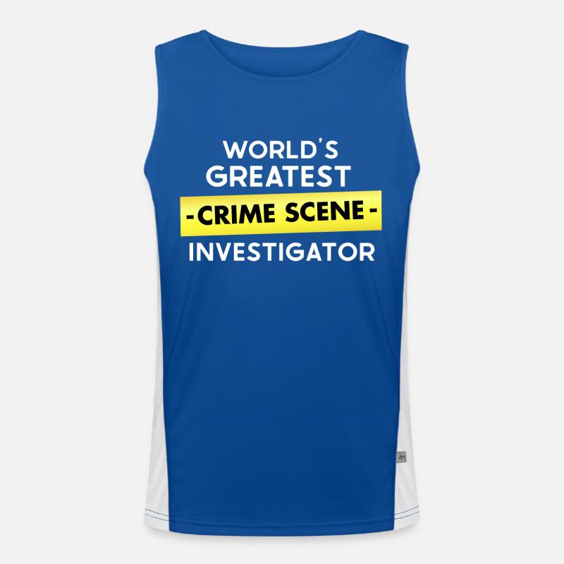 Securing traces - Kripo Polizei Kriminaltechnik Men's Functional Contrast Tank Top 