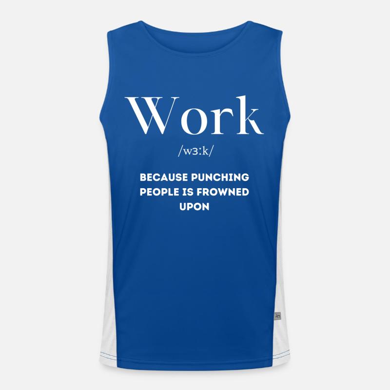 Arbeit Definition Englisch Funktionelles Kontrast-Tank Top für Männer 
