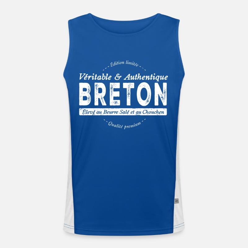 Véritable et authentique BRETON Débardeur respirant contrasté Homme 
