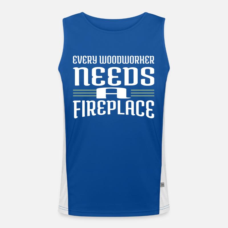 cabinetmaker funny woodworking daddesign Funktionelles Kontrast-Tank Top für Männer 