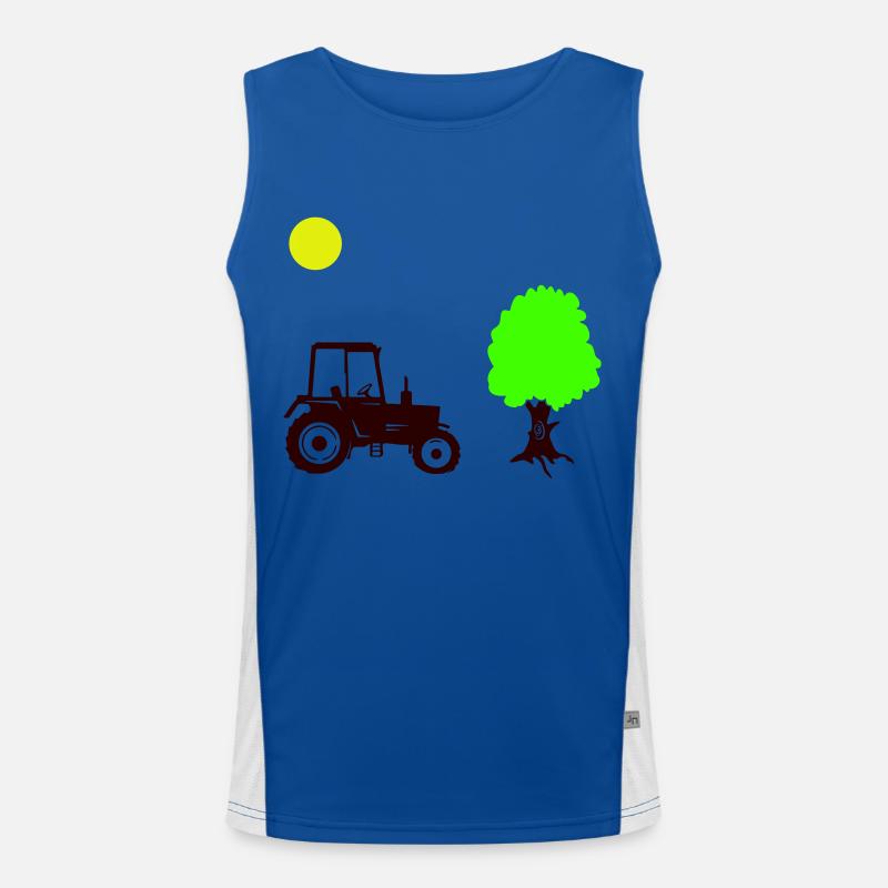 traktor 1 Funktionelles Kontrast-Tank Top für Männer 