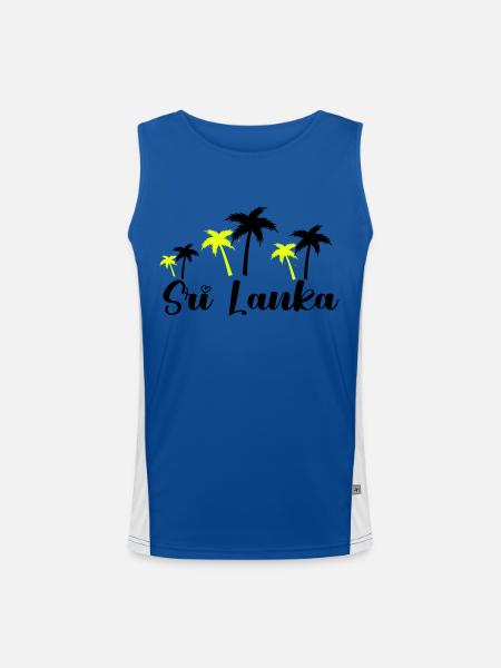 Sri Lanka 1 - Men's Functional Contrast Tank Top  - royal/white