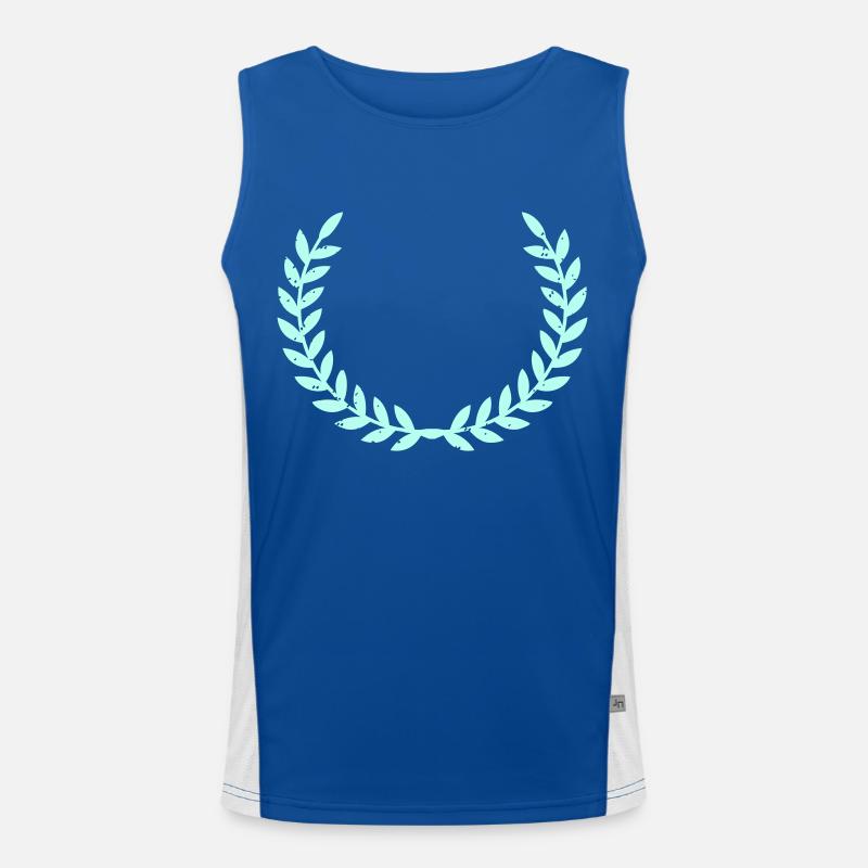 Wreath Blue Men's Functional Contrast Tank Top 