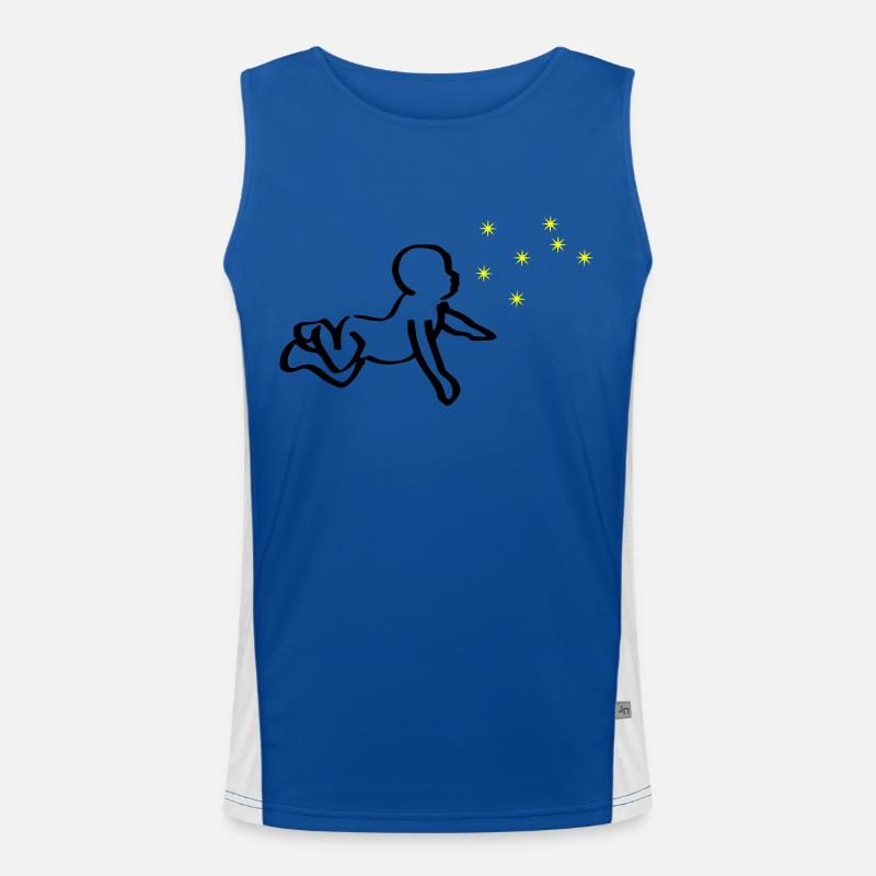 Renaissance Baby Schwarz Phoenix Gelb Funktionelles Kontrast-Tank Top für Männer 