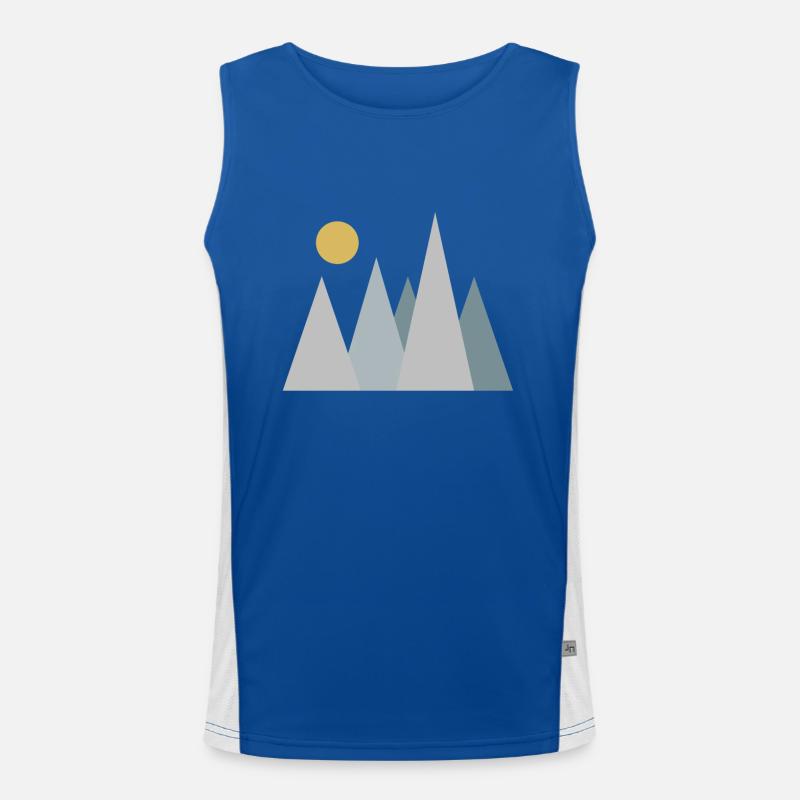 Berge Funktionelles Kontrast-Tank Top für Männer 