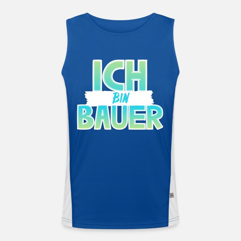 Ich bin Bauer Funktionelles Kontrast-Tank Top für Männer 