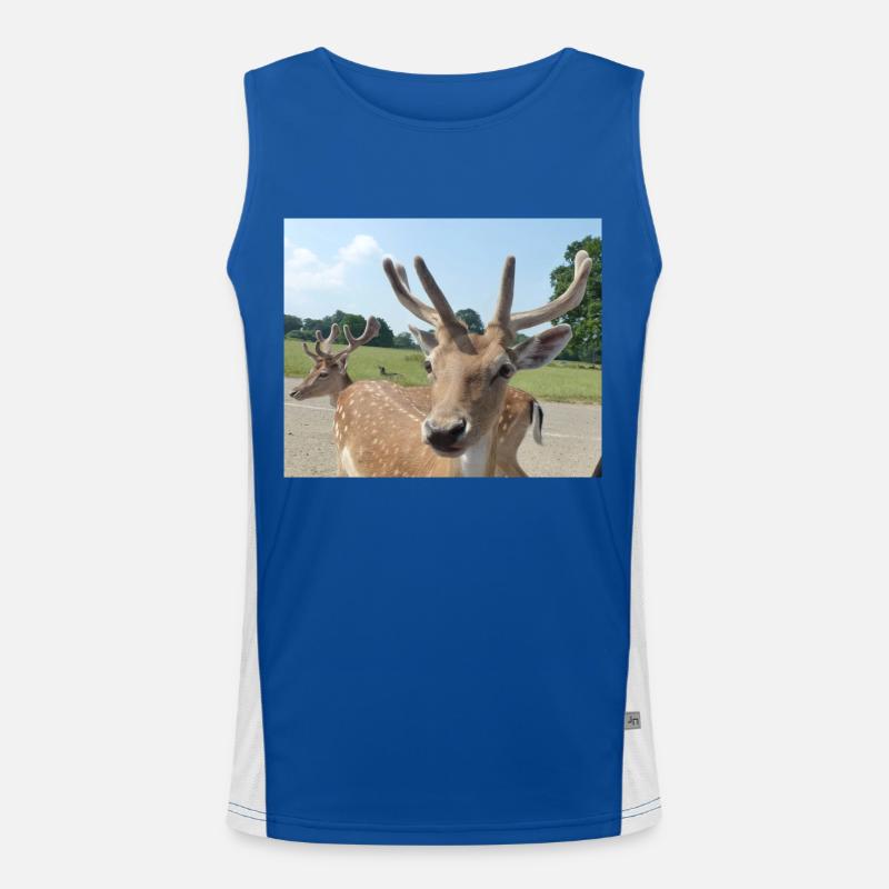 Close up of a Deer Men's Functional Contrast Tank Top 