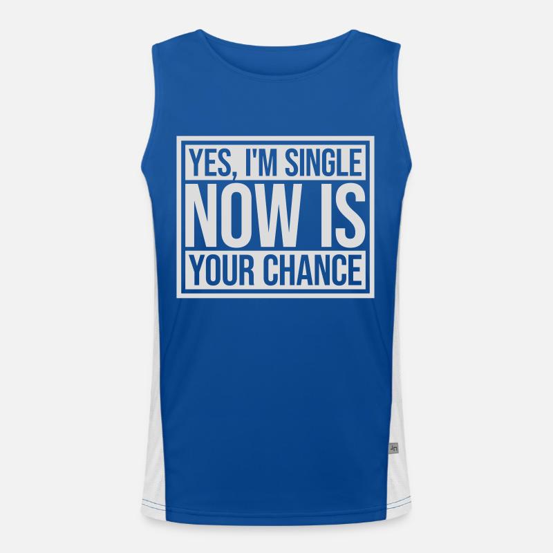 single now your chance Men's Functional Contrast Tank Top 