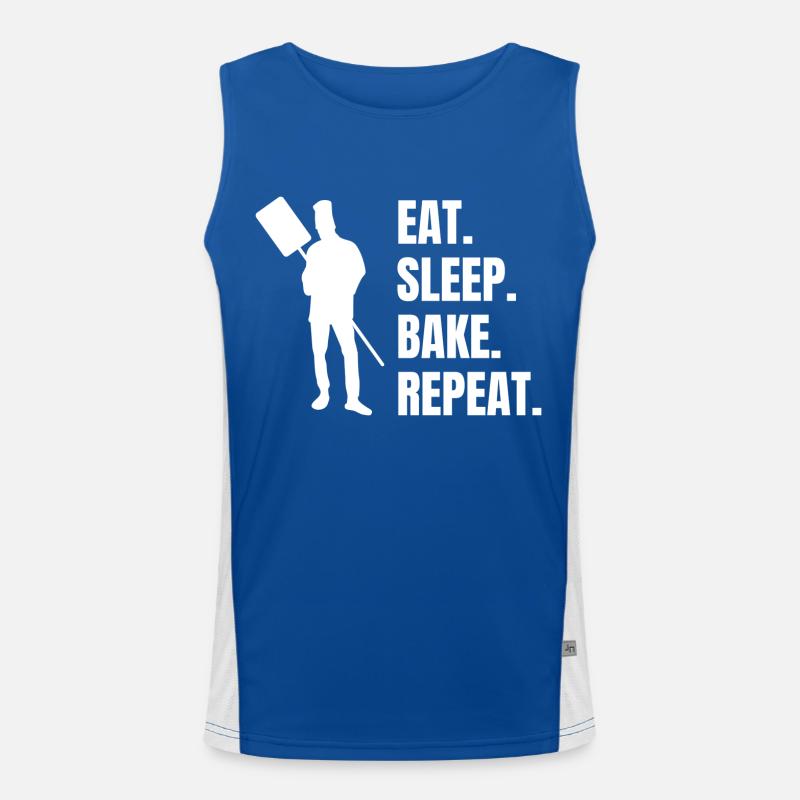 Baker Pizza Pastry Shop Baking Pastry Bakery Men's Functional Contrast Tank Top 