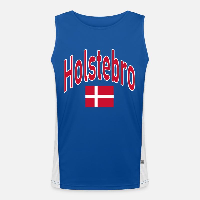 Drapeau du Danemark Holstebro Débardeur respirant contrasté Homme 
