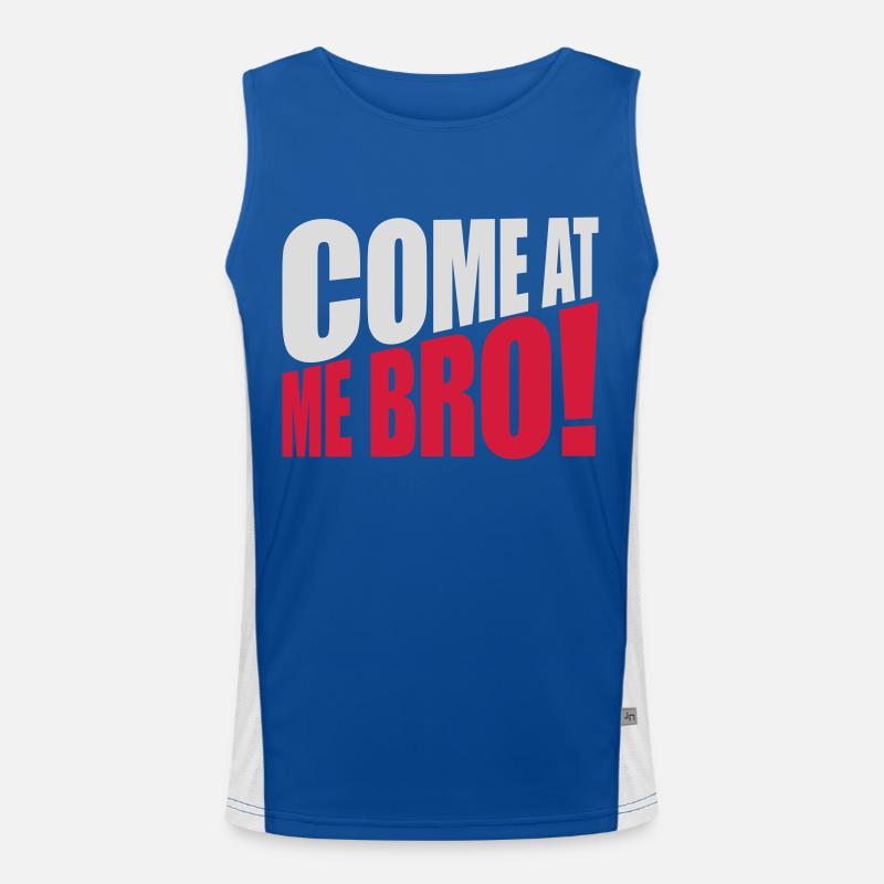 come at me bro Funktionelles Kontrast-Tank Top für Männer 