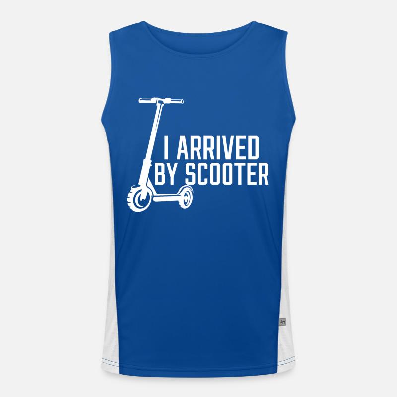 E-Scooter E-Roller Scooter - Funktionelles Kontrast-Tank Top für Männer  - Royal/Weiß