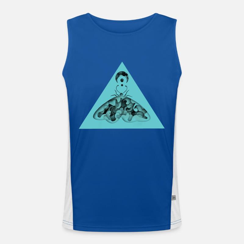 Infinity Moth - Boho Motten 3D Papercut Design Funktionelles Kontrast-Tank Top für Männer 