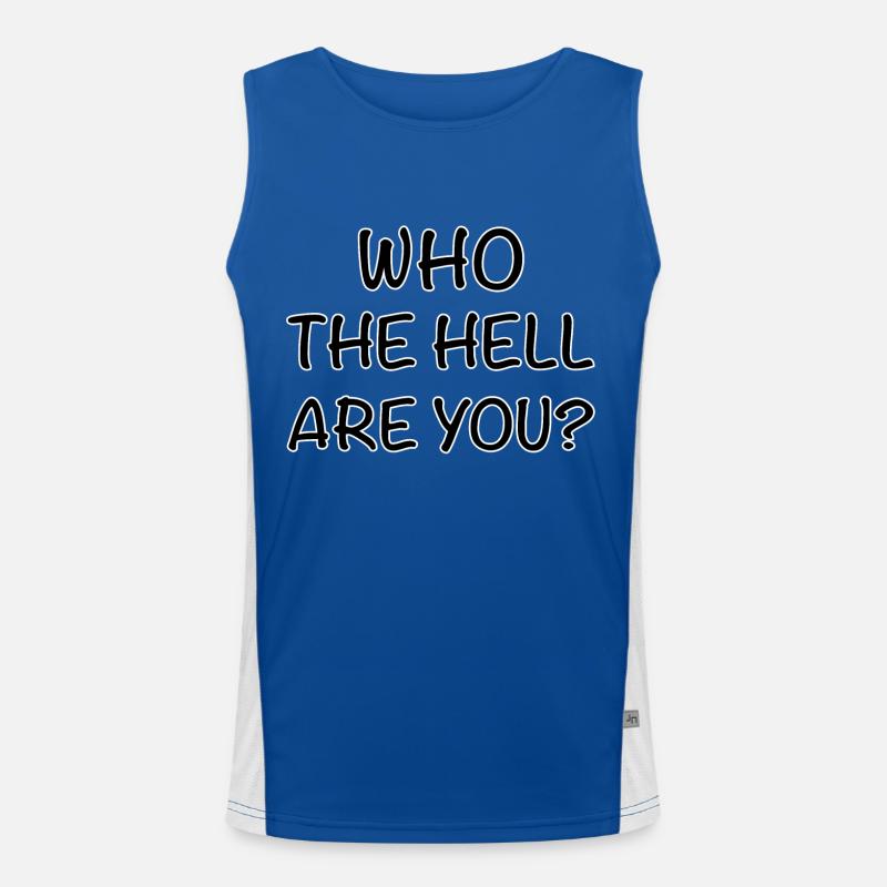 Wer bist du Funktionelles Kontrast-Tank Top für Männer 