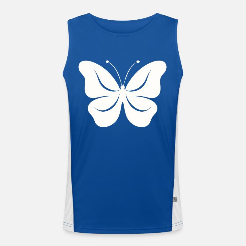 The simple butterfly Men's Functional Contrast Tank Top 