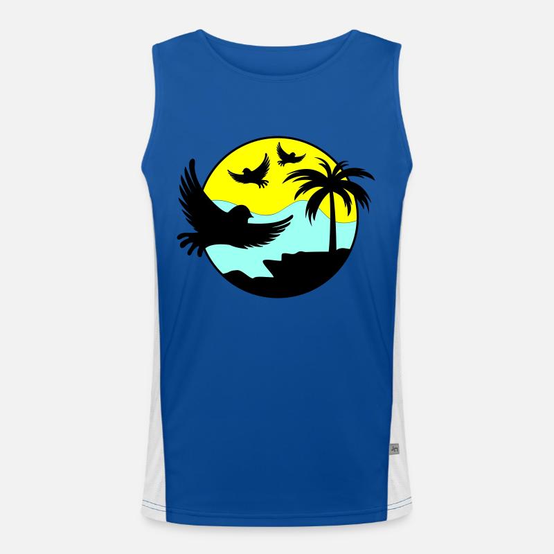 Paradise Birds 02 Men's Functional Contrast Tank Top 