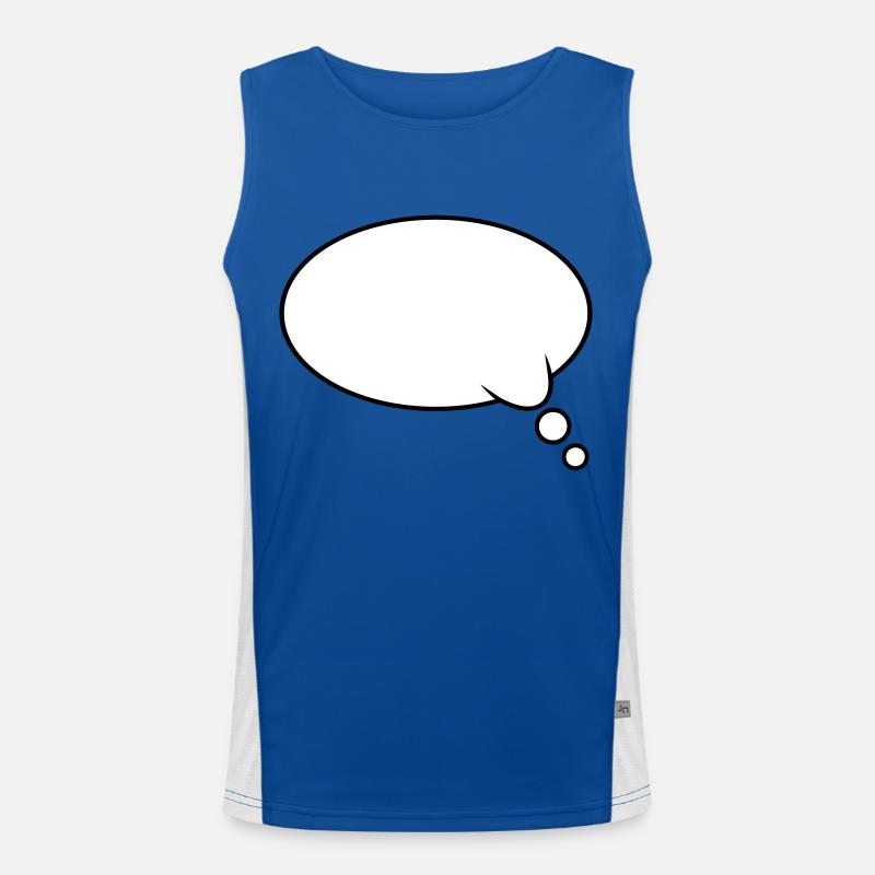 Thought Bubble Design - Men's Functional Contrast Tank Top  - royal/white