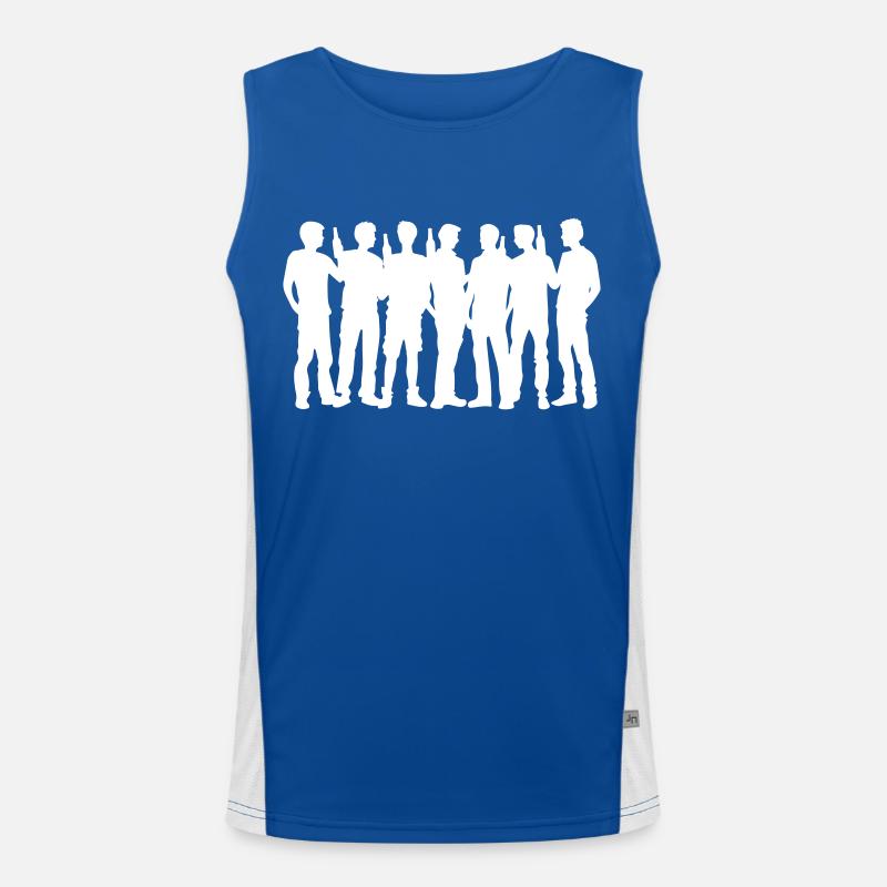 Party Gruppe Silhouette Funktionelles Kontrast-Tank Top für Männer 