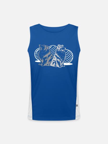 Driftball (3 colours) - Men's Functional Contrast Tank Top  - royal/white