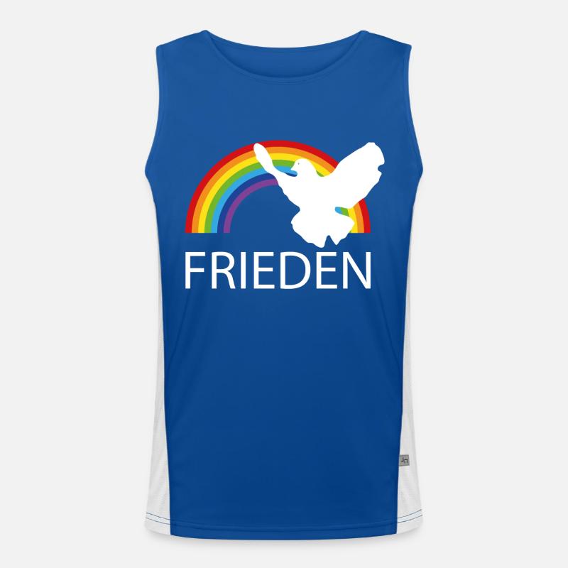 Frieden Funktionelles Kontrast-Tank Top für Männer 