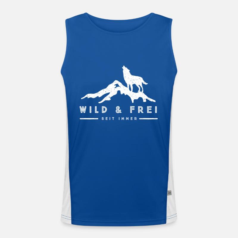 Wild & Frei Funktionelles Kontrast-Tank Top für Männer 