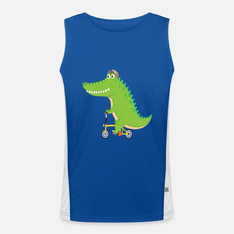 Krokodil Funktionelles Kontrast-Tank Top für Männer 