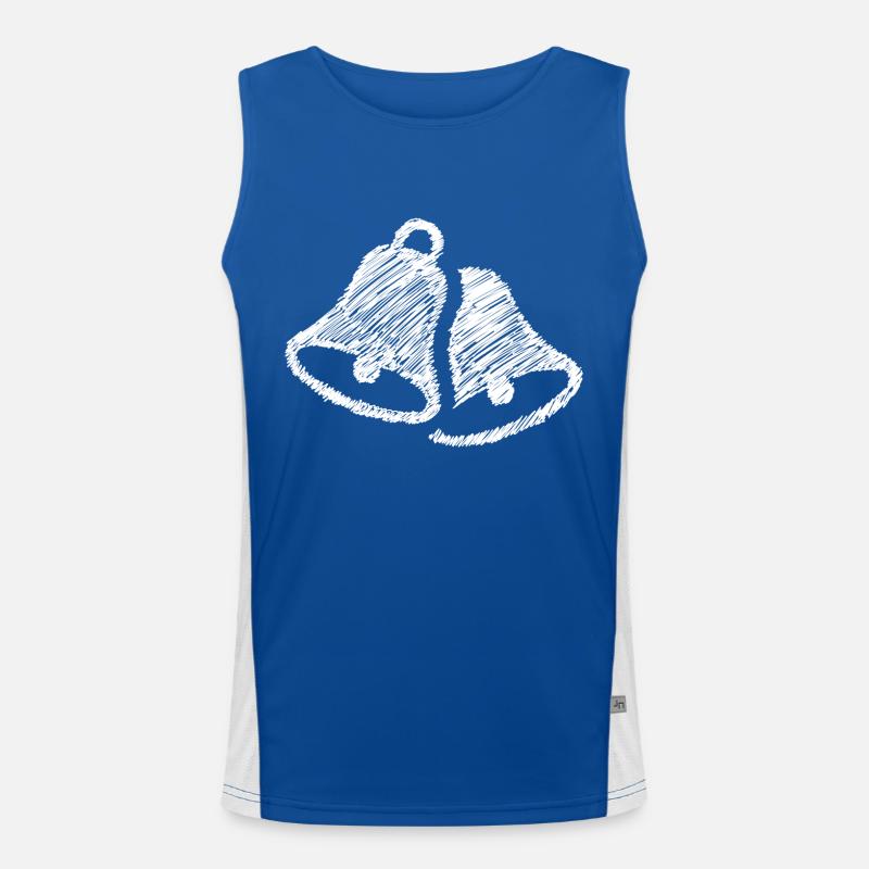 Bells Scribbled Bell Bell Bell Men's Functional Contrast Tank Top 