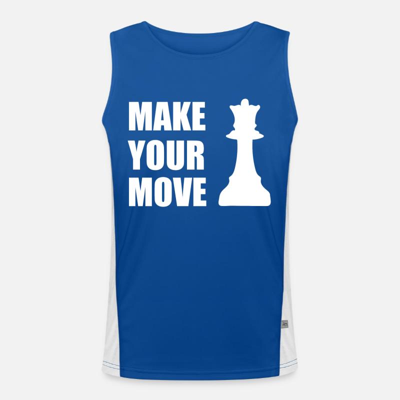 Make your chess move Men's Functional Contrast Tank Top 