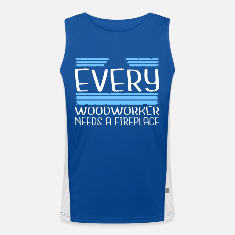 cool logging lumberjackwoodworking Men's Functional Contrast Tank Top 