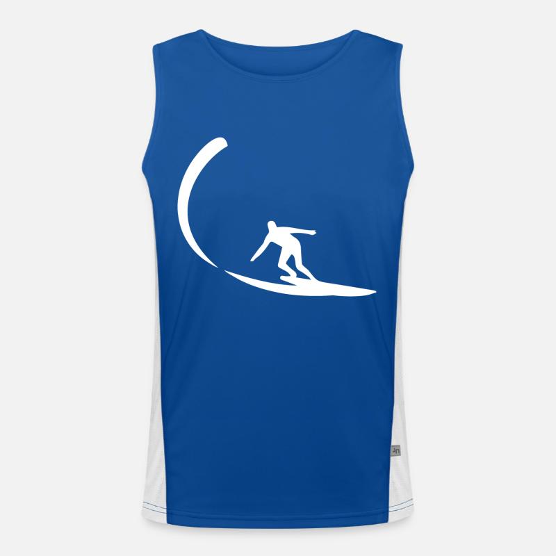 Surfing Surfboard Surfer Gift Idea Men's Functional Contrast Tank Top 