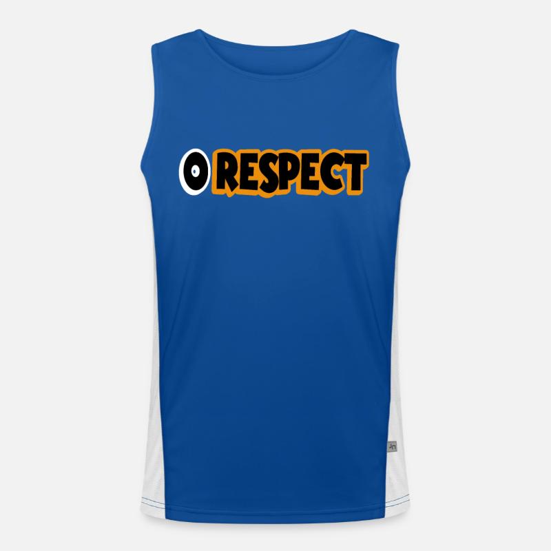 0 Respect - Null Respect - Men's Functional Contrast Tank Top  - royal/white
