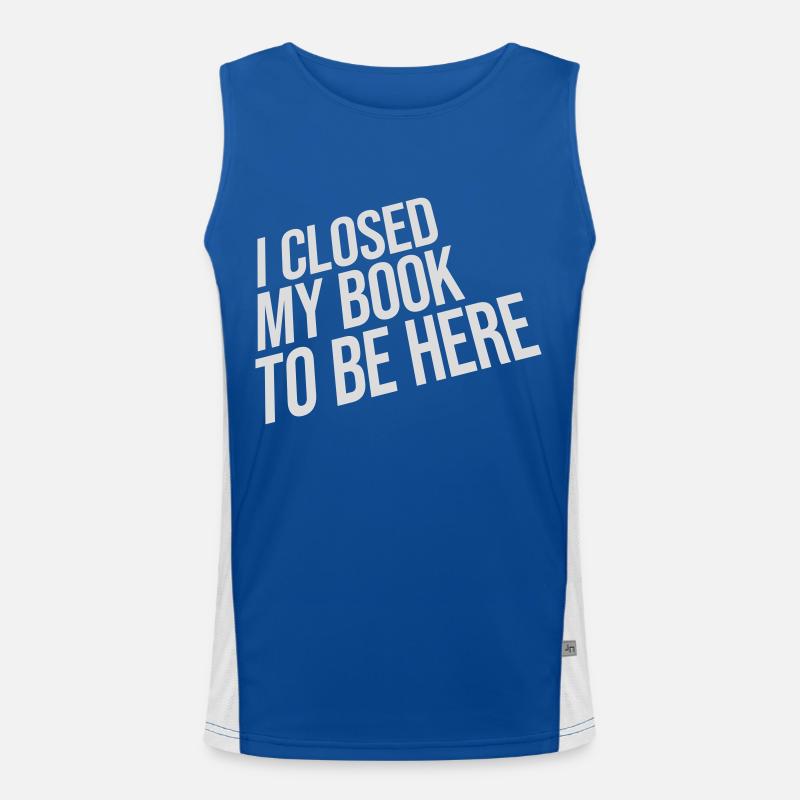 I closed my book - Men's Functional Contrast Tank Top - royal/white