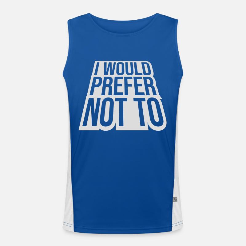 I prefer not to - Men's Functional Contrast Tank Top  - royal/white
