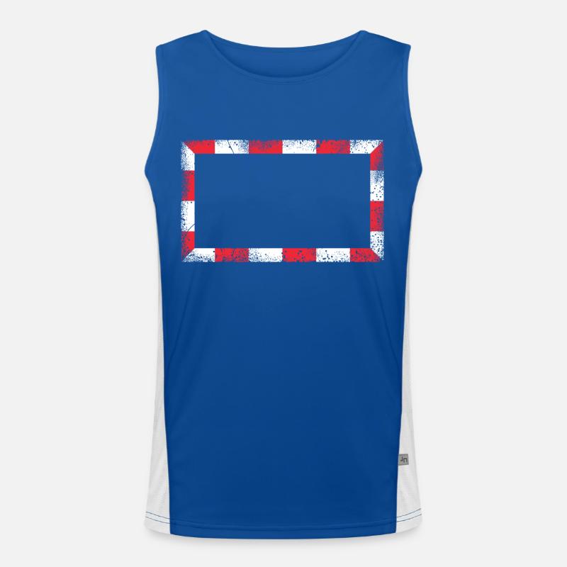Frame / Red- White Men's Functional Contrast Tank Top 