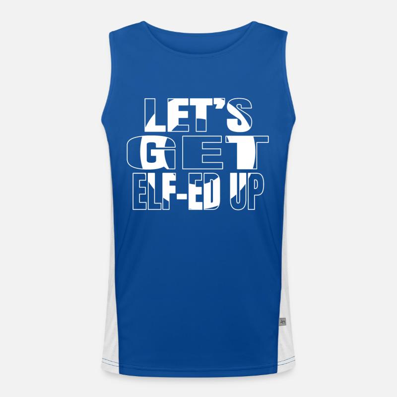 Dinosaurs Beach Holiday Christmas Present Men's Functional Contrast Tank Top 