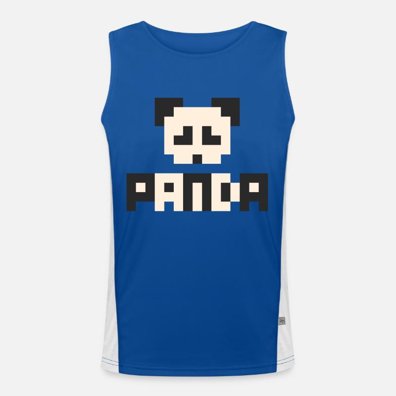 8bit panda Funktionelles Kontrast-Tank Top für Männer 
