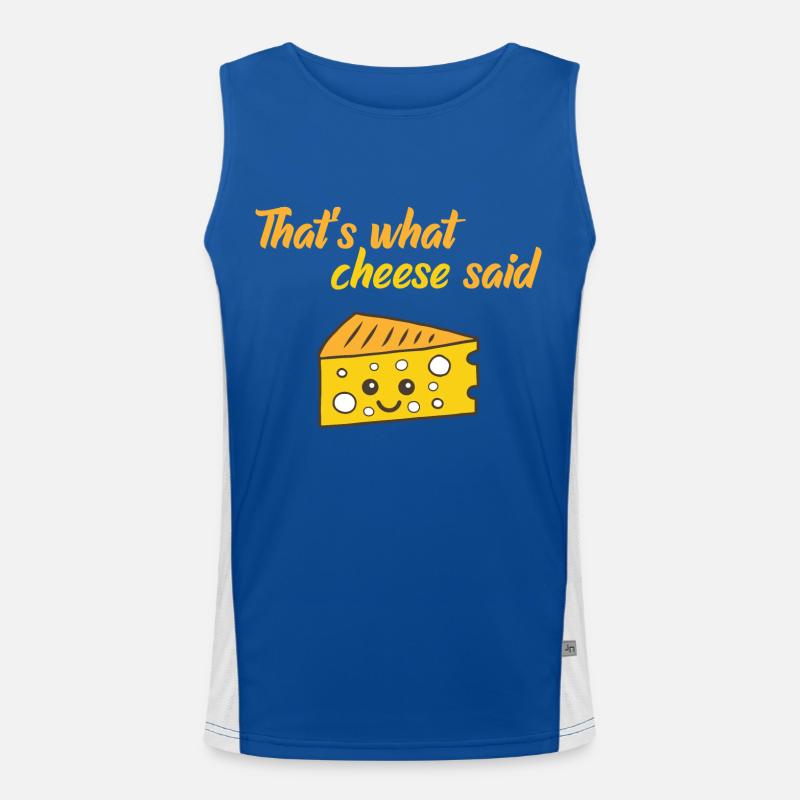 Lustig, das hat Cheese gesagt Funktionelles Kontrast-Tank Top für Männer 