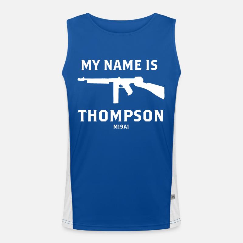 je m’appelle Thompson White Débardeur respirant contrasté Homme 