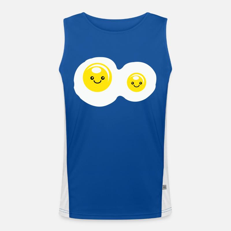 Fried eggs Men's Functional Contrast Tank Top 