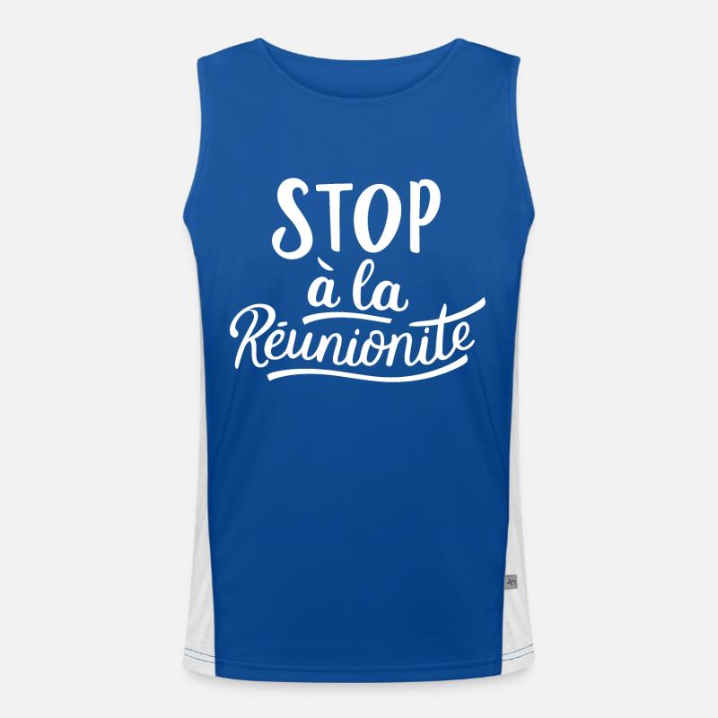 STOP à la réunionite Débardeur respirant contrasté Homme 