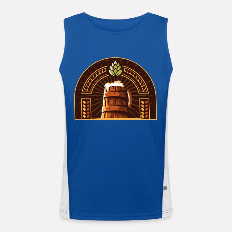 Beer Logo Men's Functional Contrast Tank Top 