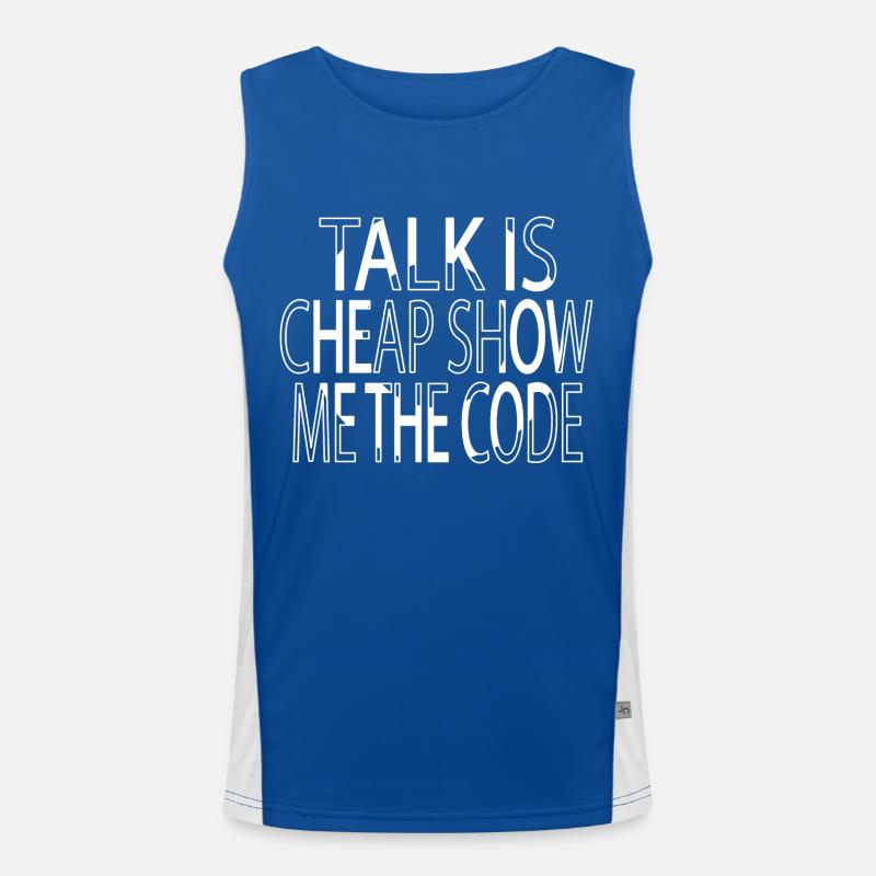 hack out computer science funny bday cool fun Funktionelles Kontrast-Tank Top für Männer 