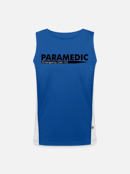 Paramedic Emergency Call 112 - Men's Functional Contrast Tank Top  - royal/white
