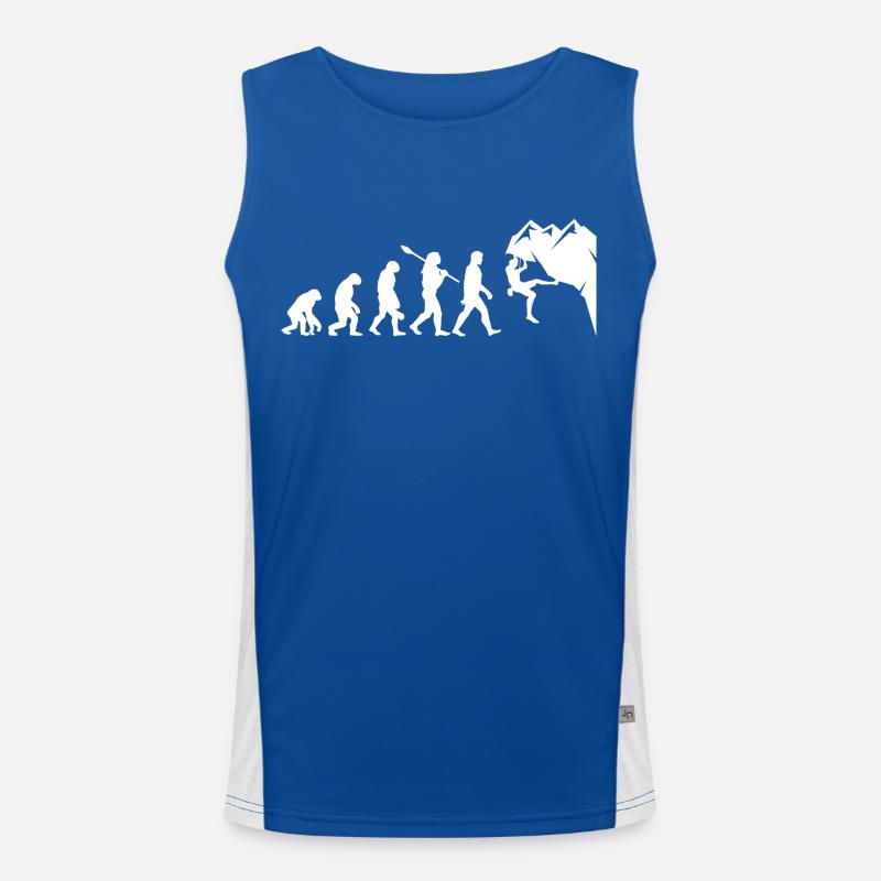 Climbing evolution - Men's Functional Contrast Tank Top  - royal/white