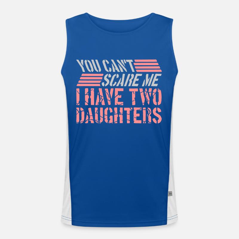 I have two daughters - Men's Functional Contrast Tank Top  - royal/white