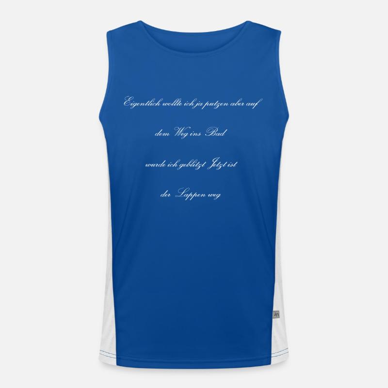 geschenk spruch geburtstagsgeschenk spaß lustig Funktionelles Kontrast-Tank Top für Männer 