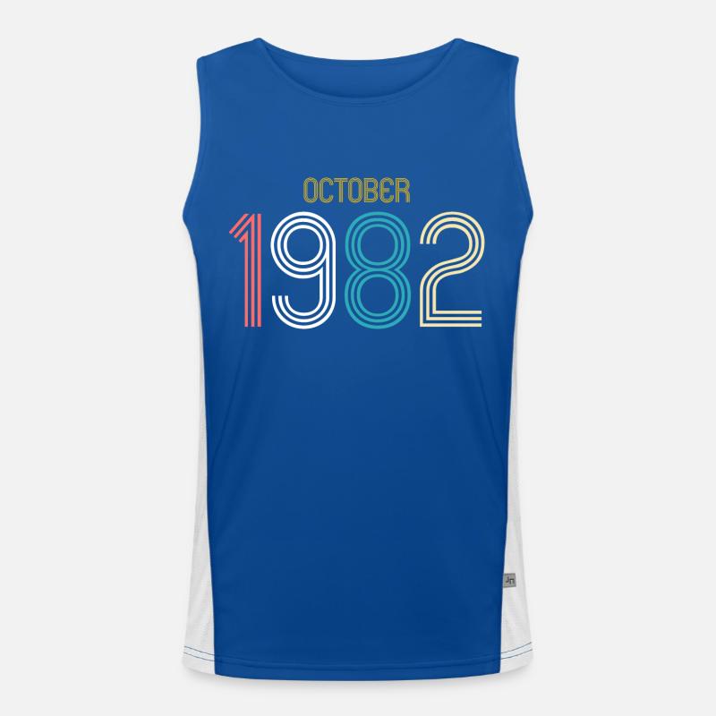 October 1982 - 40th birthday gift. Legend. Men's Functional Contrast Tank Top 