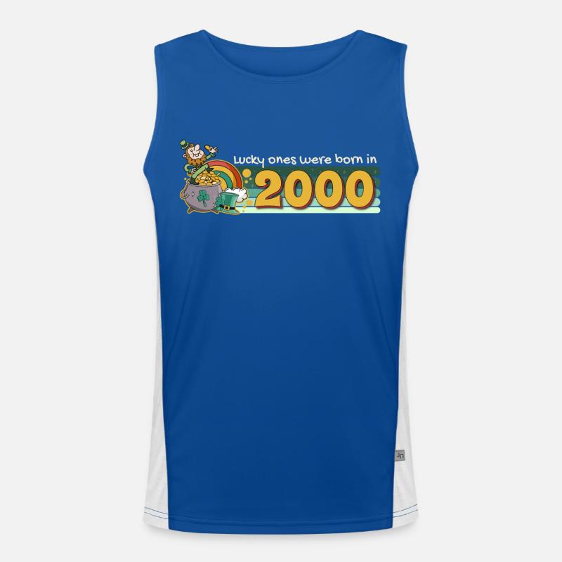 Lucky Ones Were Born in 2000 tee St. Patrick's Men's Functional Contrast Tank Top 