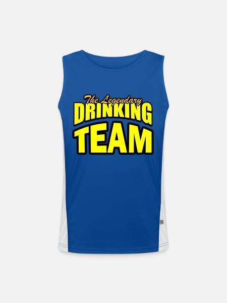 Drinking Team - Men's Functional Contrast Tank Top - royal/white